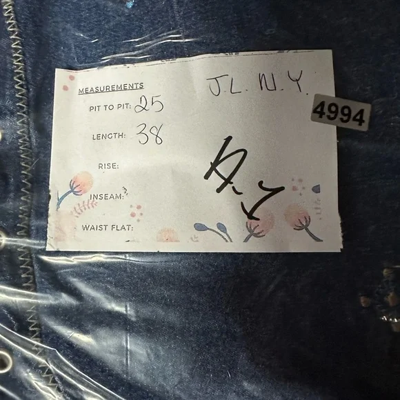 JLNY VINTAGE plus size cotton denim embroidered western sleeveless dress. 2X - Picture 10 of 10